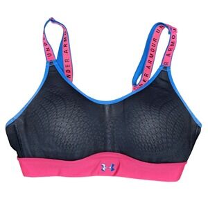 Under Armour Medium Black Sports Bra Activewear Lightly Lined